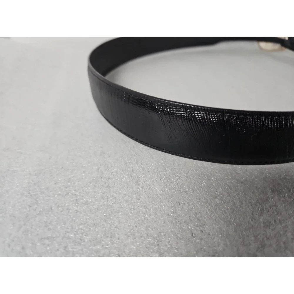 DAN POST LIZARD PRINT GENUINE LEATHER BELT SIZE (34) AND DEMOTT/ATON BUCKLE